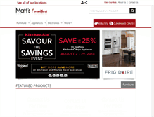 Tablet Screenshot of mattsfurniture.ca